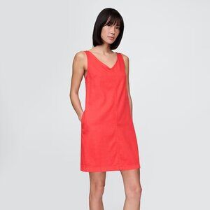 Gap UltraSoft Denim Mini Dress in Tomato Red